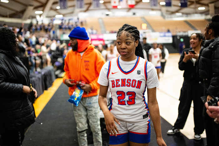 Benson Grants Pass 6A Oregon girls basketball quarterfinal 2024 Naji Saker -70